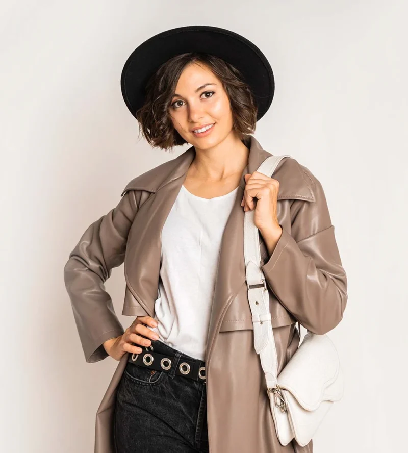 Leather coat - Imagen 3