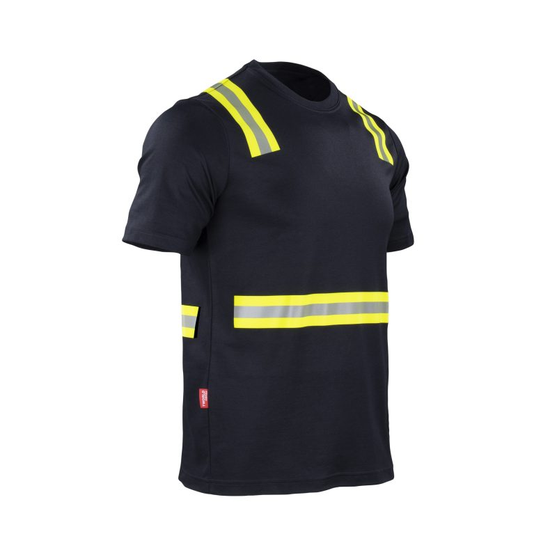 Polera híbrida dual hi vis manga corta azul - Imagen 4