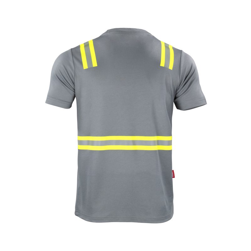 Polera híbrida dual hi vis manga corta gris - Imagen 3