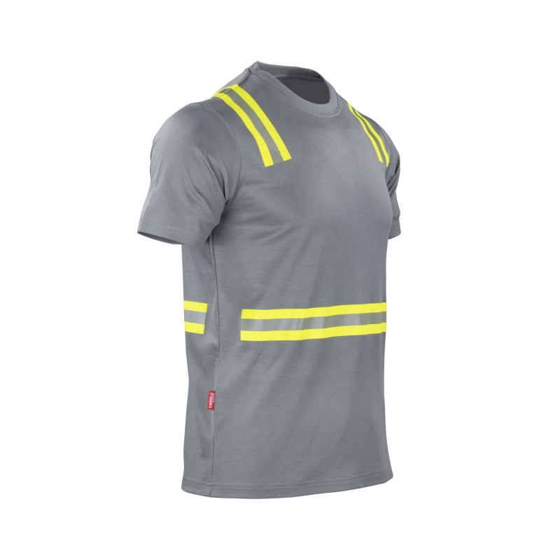 Polera híbrida dual hi vis manga corta gris - Imagen 4