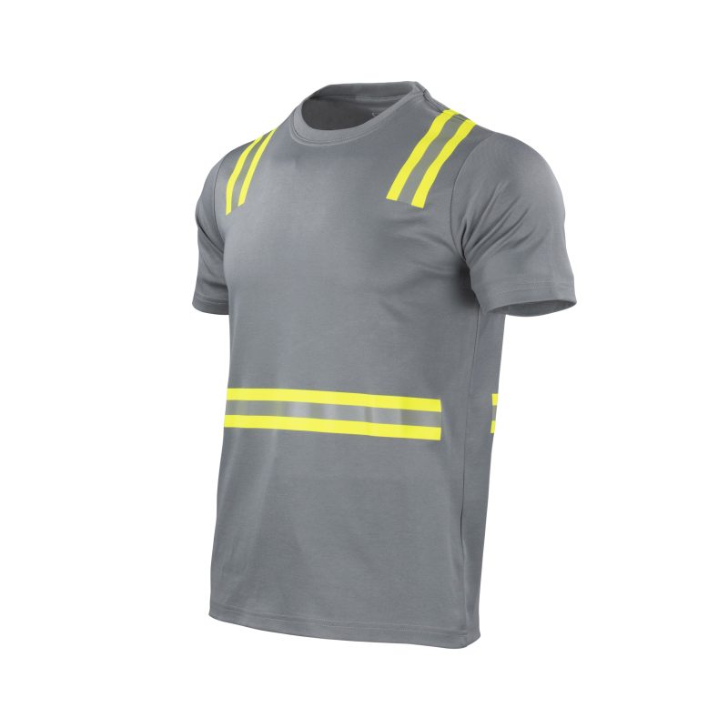 Polera híbrida dual hi vis manga corta gris - Imagen 2