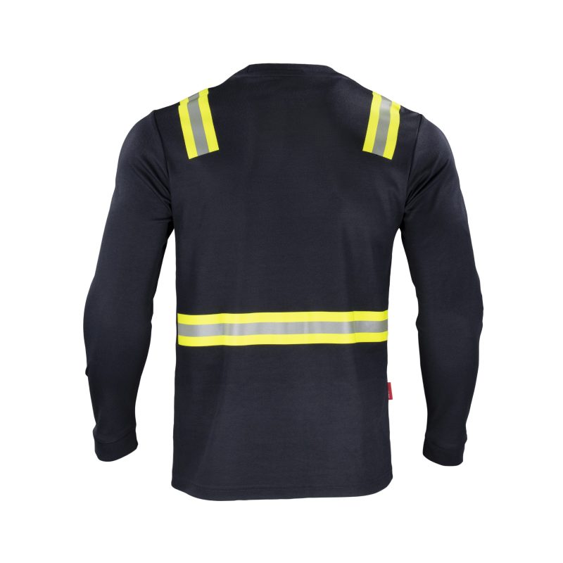 Polera hibrida dual hi vis hombre manga larga azul - Imagen 3