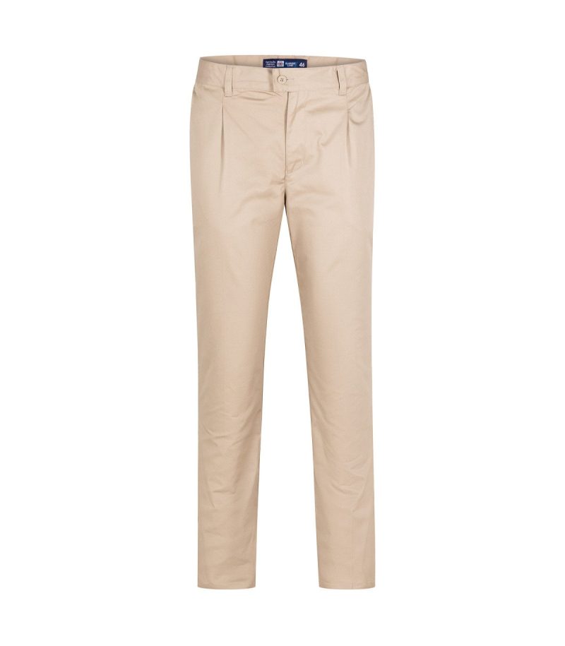 Pantalón con pinzas beige