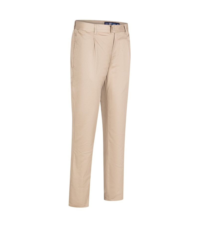 Pantalón con pinzas beige - Imagen 4