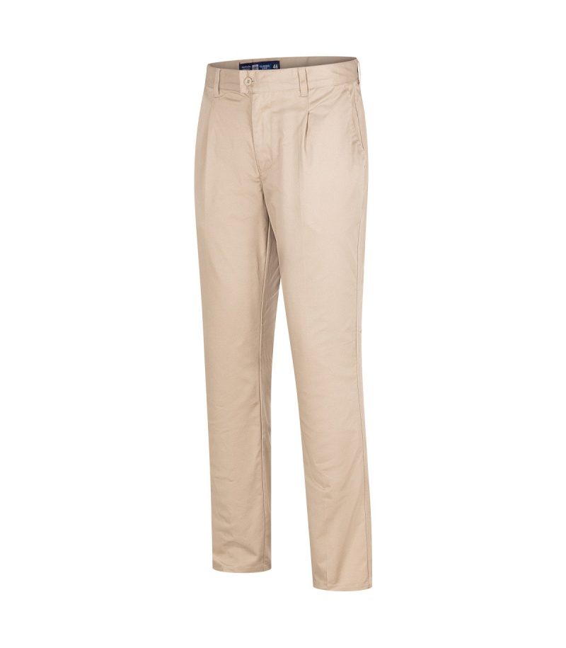 Pantalón con pinzas beige - Imagen 2