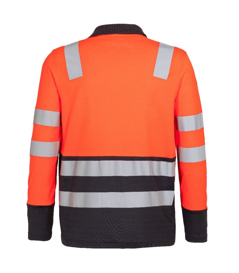 Polera Cam Hibrida Bi Color M/Larga Naranja - Imagen 2