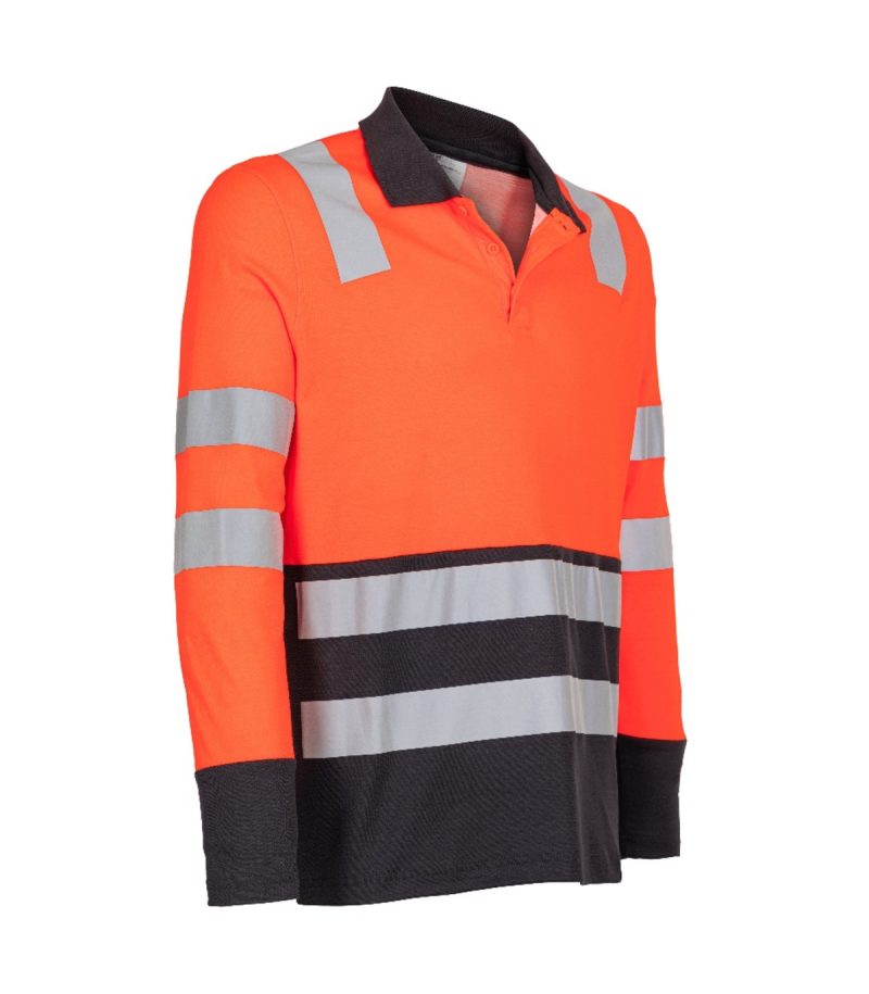 Polera Cam Hibrida Bi Color M/Larga Naranja - Imagen 4
