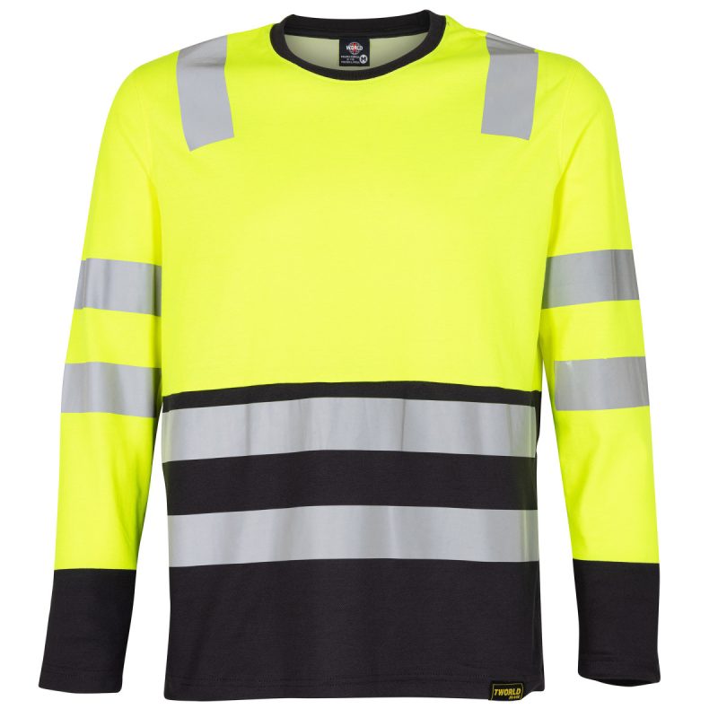 Polera Hibrida Bi-Color M/L Amarilla