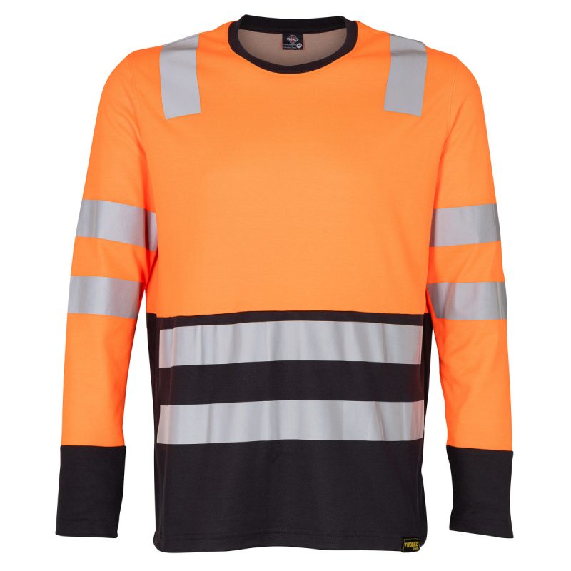Polera Hibrida Bi-Color M/L Naranja
