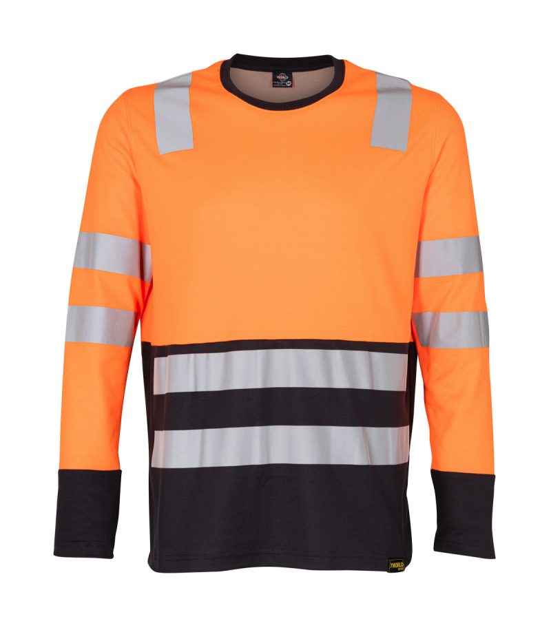 Polera Hibrida Bi-Color M/L Naranja