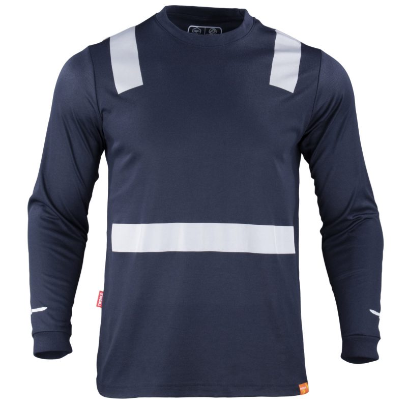 Polera Hibrida C/Ref M/L Azul