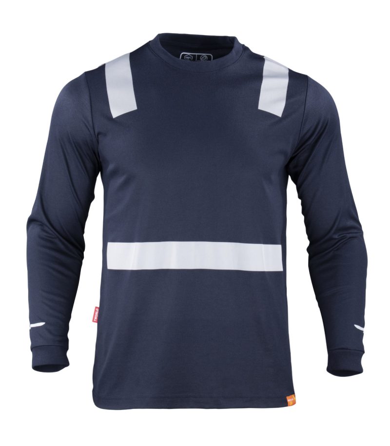 Polera Hibrida C/Ref M/L Azul