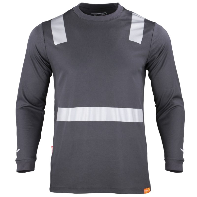 Polera Hibrida C/Ref M/L Gris