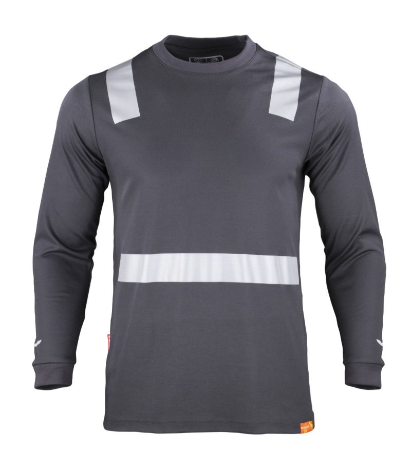Polera Hibrida C/Ref M/L Gris