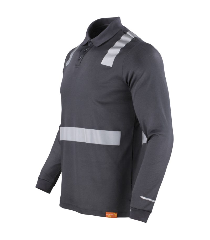 Polera Hibrida M/L Cam Gris - Imagen 4
