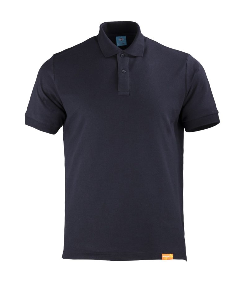 Polera Pique 80/20 M/C Azul