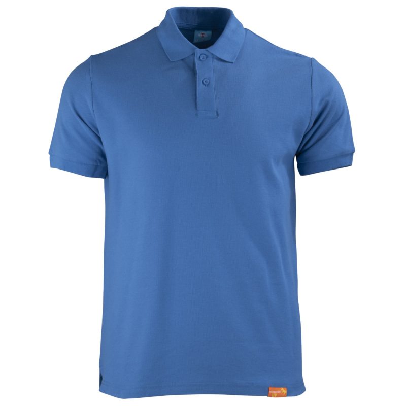 Polera Pique 80/20 M/C Azul Rey