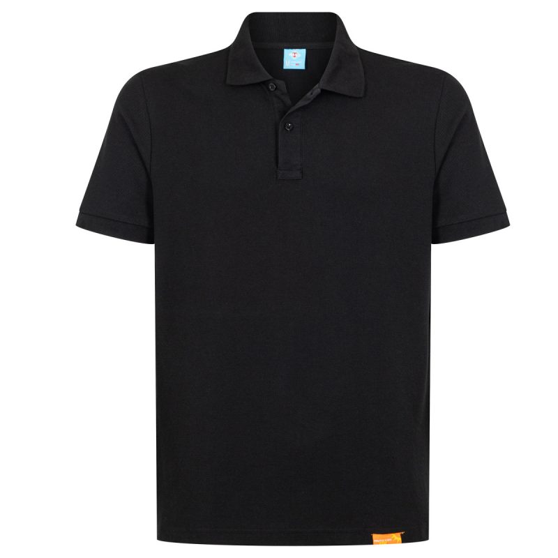 Polera Pique 80/20 M/C Negra
