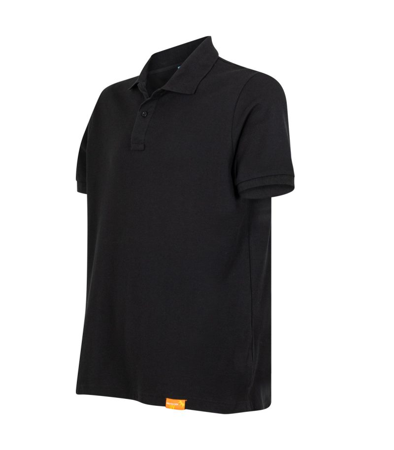 Polera Pique 80/20 M/C Negra - Imagen 2