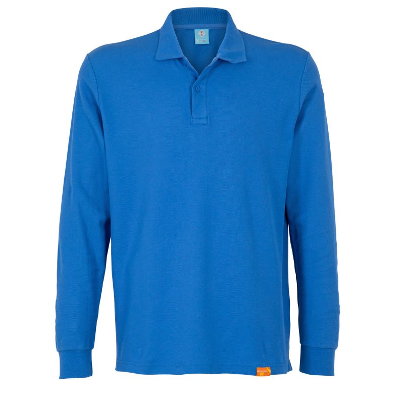 Polera Pique M/L 80/20 Azul Rey