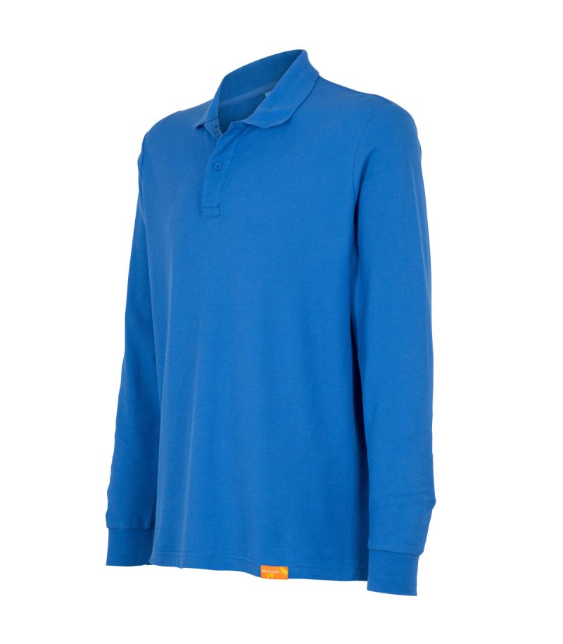 Polera Pique M/L 80/20 Azul Rey - Imagen 2