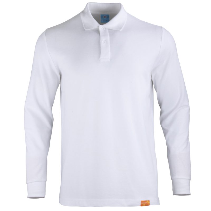 Polera Pique M/L 80/20 Blanca
