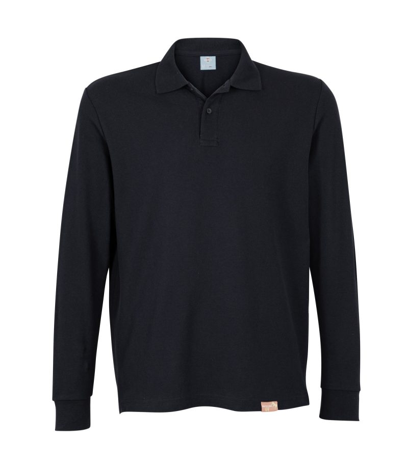 Polera Pique M/L 80/20 Negra