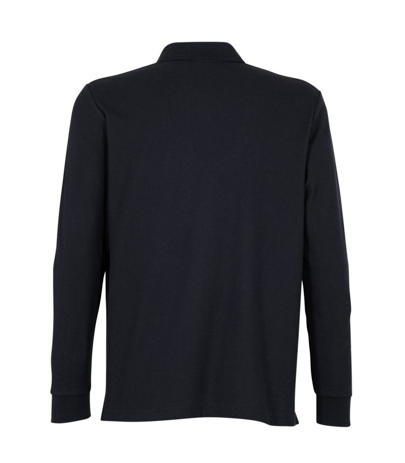Polera Pique M/L 80/20 Negra - Imagen 3
