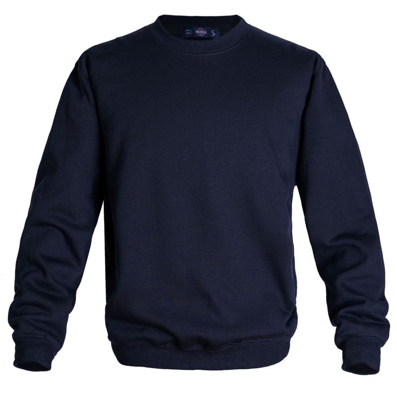 Polerón cuello polo azul