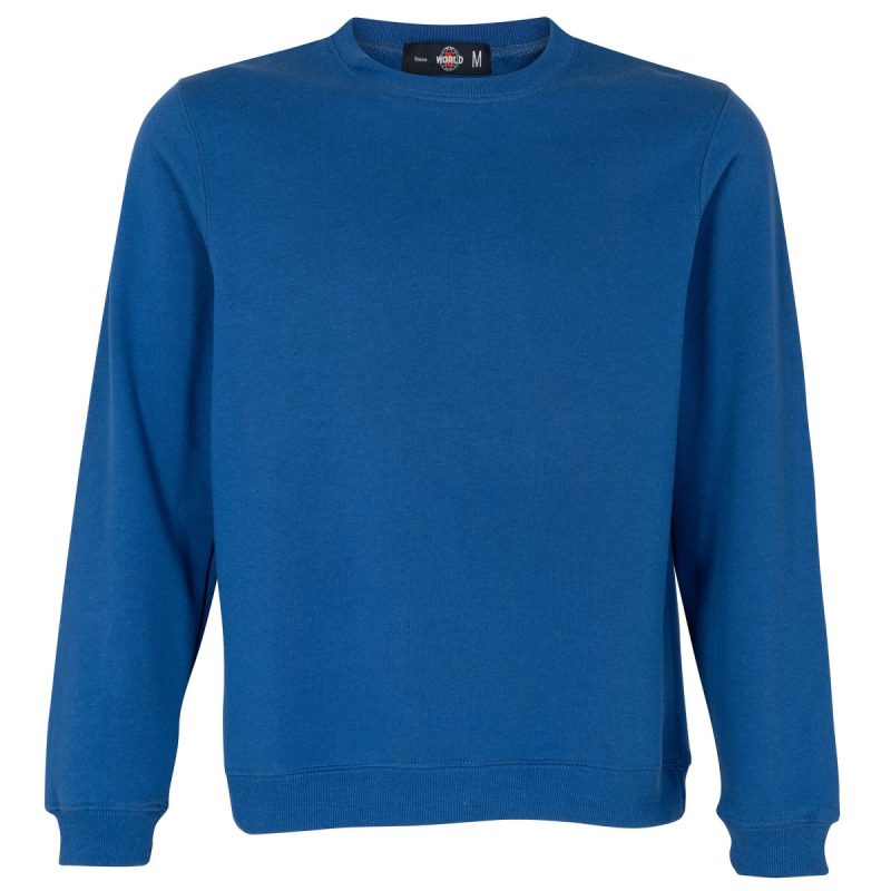 Polerón cuello polo azul rey