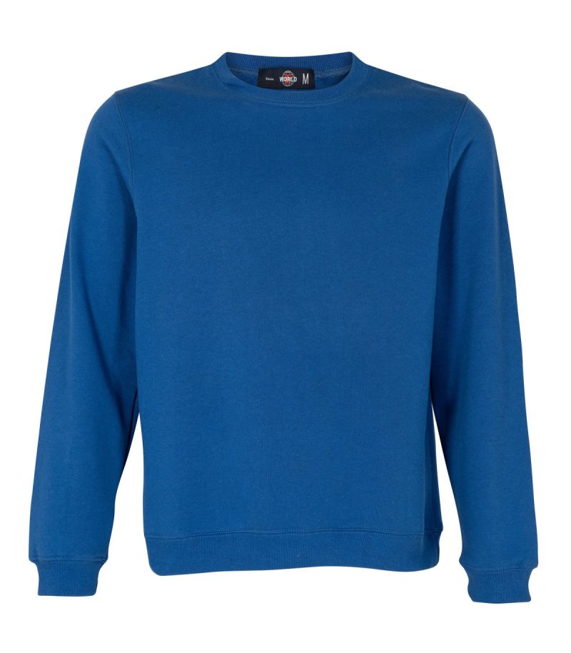 Polerón cuello polo azul rey