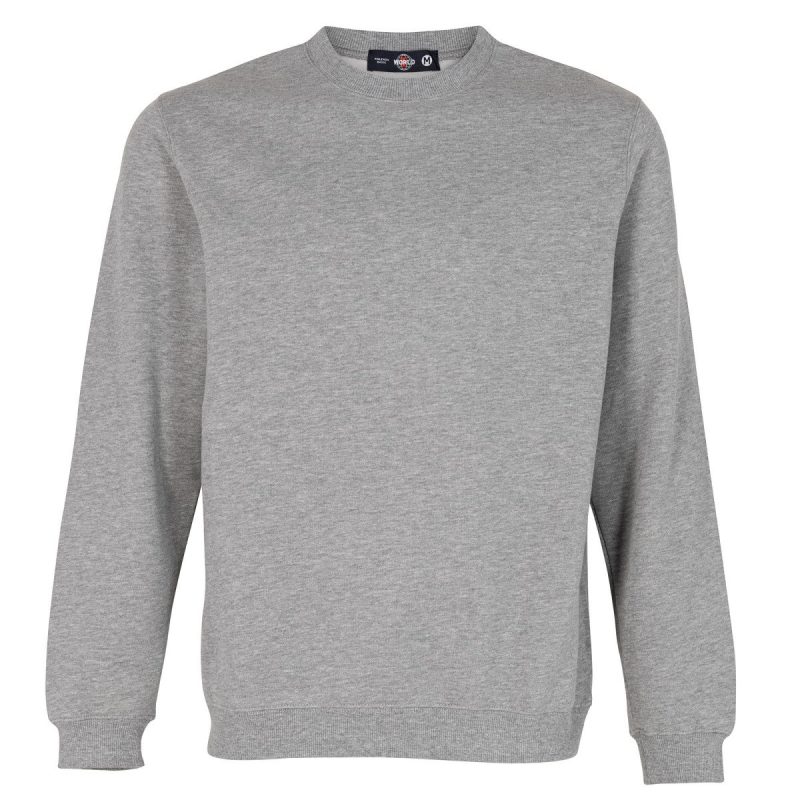 Polerón cuello polo gris
