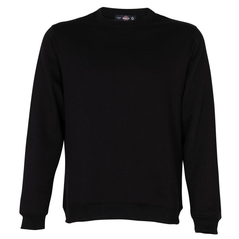 Polerón cuello polo negro