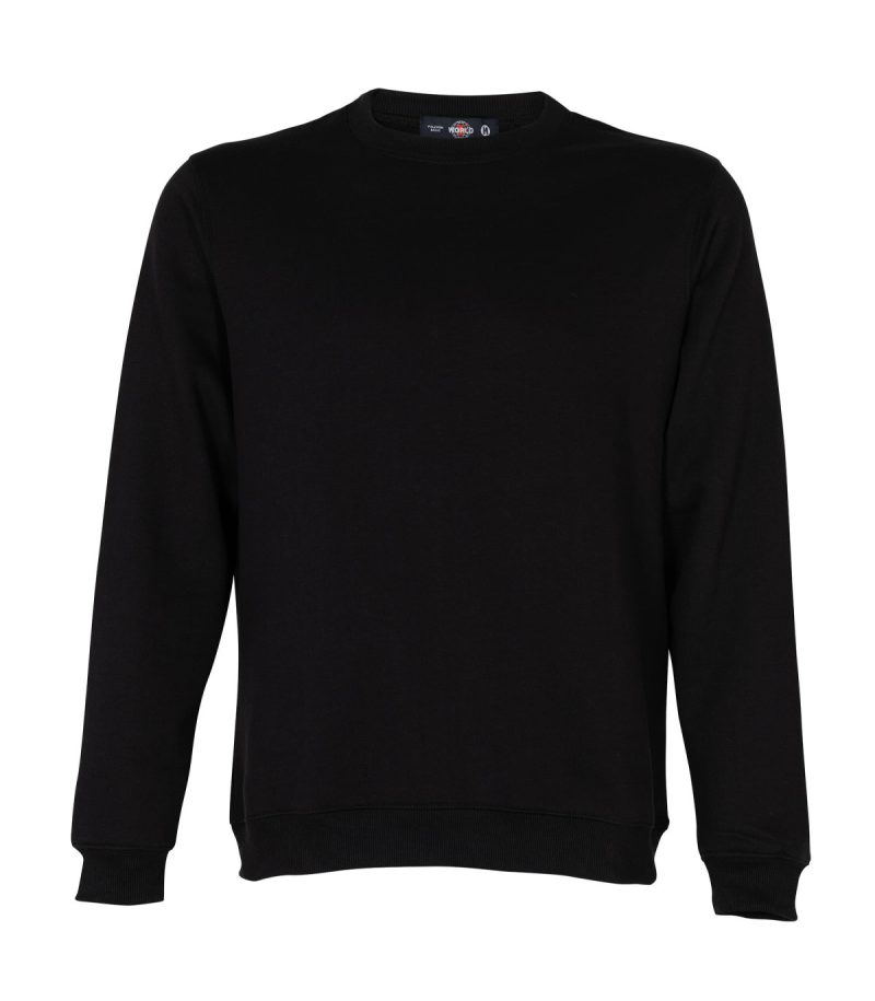 Polerón cuello polo negro