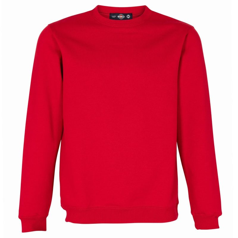 Polerón cuello polo rojo