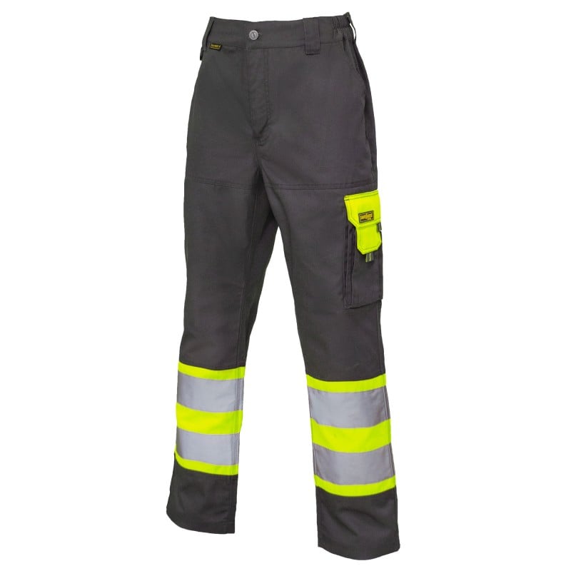Pantalón alta visibilidad amarillo bi color clase