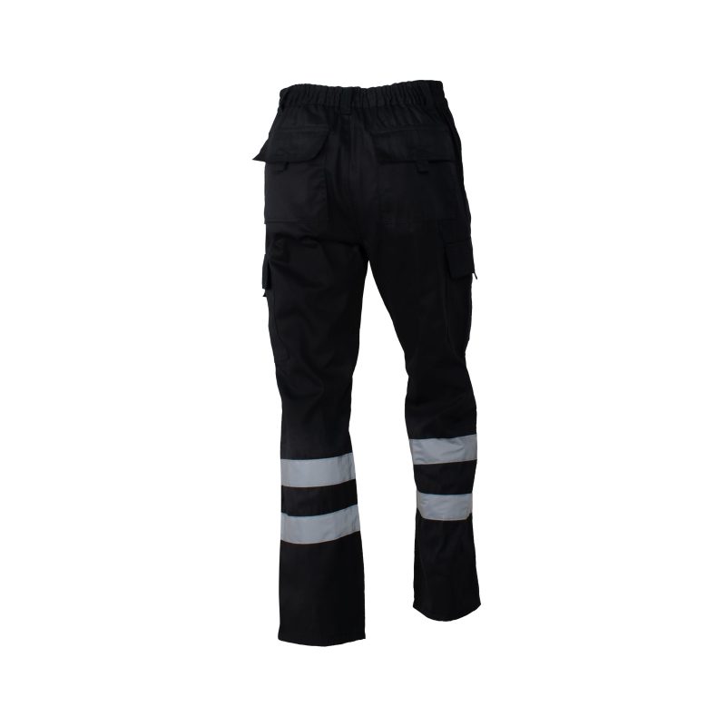 Pantalón cargo gabardina con cinta hombre practical Negro - Imagen 3