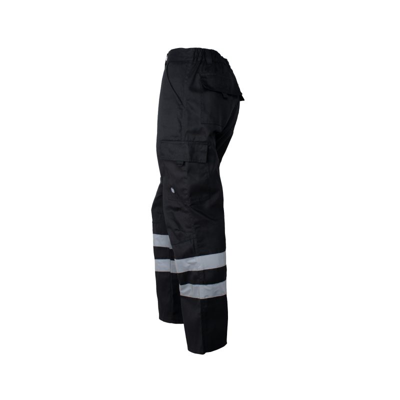Pantalón cargo gabardina con cinta hombre practical Negro - Imagen 4