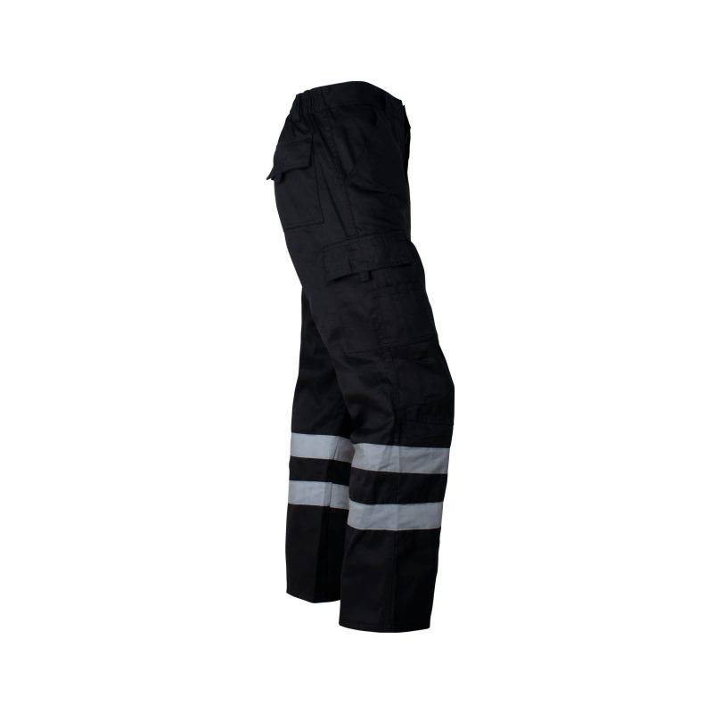 Pantalón cargo gabardina con cinta hombre practical Negro - Imagen 2