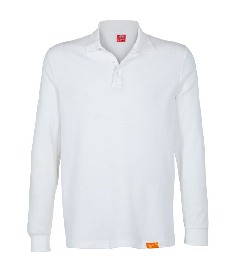 Polera hombre 60 alg 40 Blanca