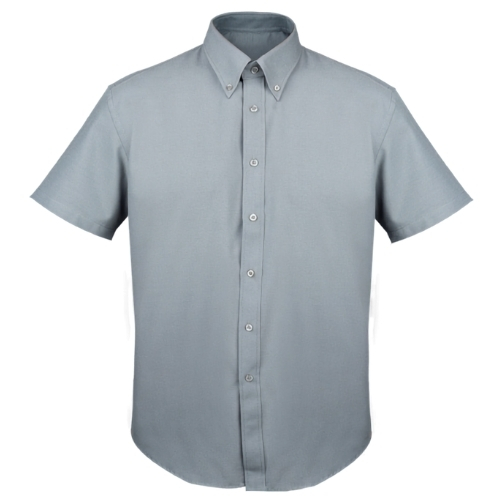 Camisa Oxford Manga corta gris-1 Camisa Oxford Classic Manga Corta - Imagen 1